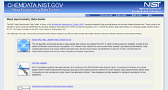 Desktop Screenshot of chemdata.nist.gov