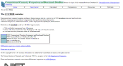 Desktop Screenshot of cccbdb.nist.gov
