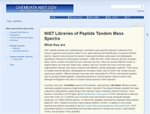 Tablet Screenshot of peptide.nist.gov